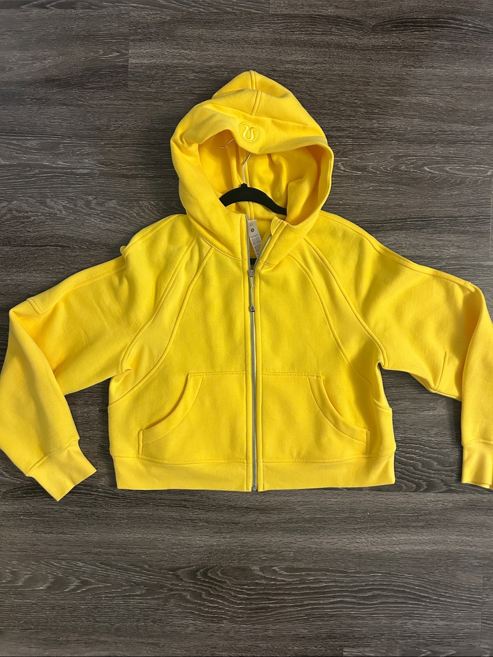 Lululemon Yellow Zip-Up Hooded Sweatshirt